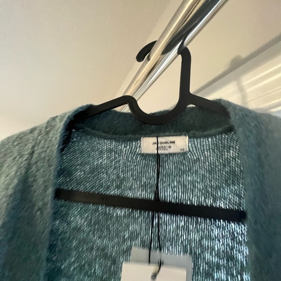 Nwt Asos JDY Firez women long sleeve longline knit cardigan, aqua blue - Picture 6 of 9